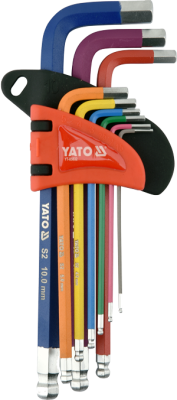 НАБОР КЛЮЧЕЙ ШЕСТИГРАННЫХ С ШАРОМ 1,5 10ММ 9ШТ YT-05632   бывший арт. 5997740668